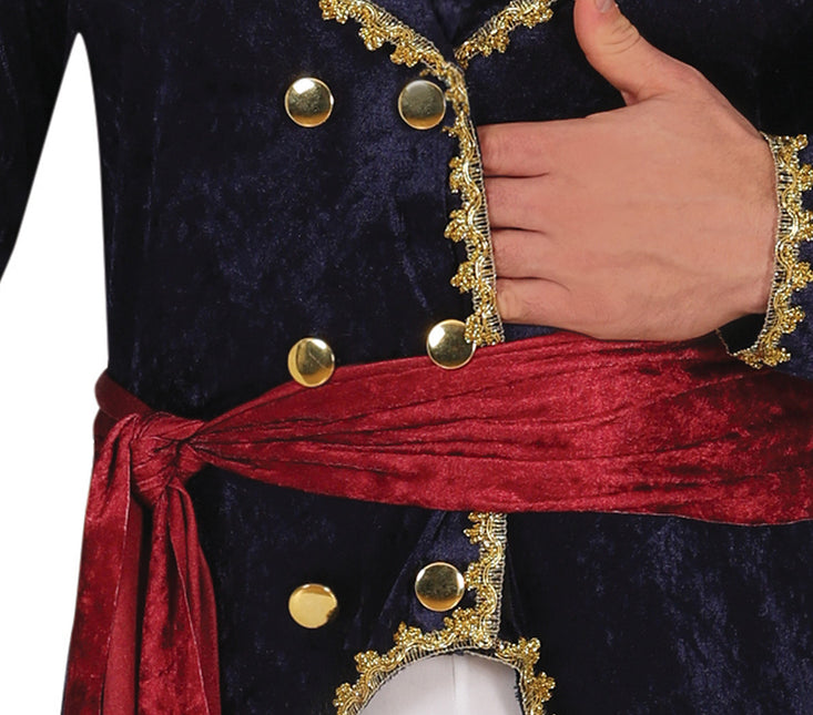 Costume da pirata blu rosso uomo