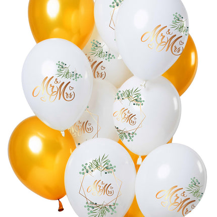 Palloncini matrimonio Mr & Mrs 30cm 12pz