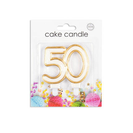 Candela 50 anni oro 7 cm