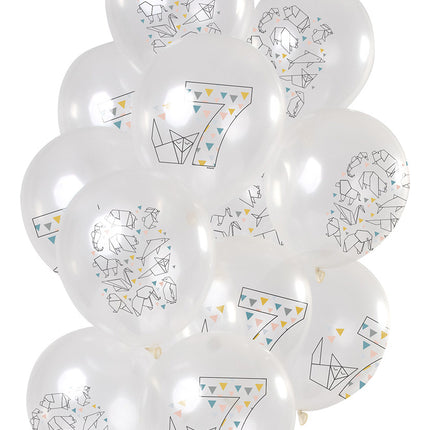 Palloncini 7 anni Origami 30cm 12pz