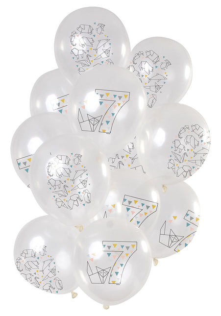 Palloncini 7 anni Origami 30cm 12pz