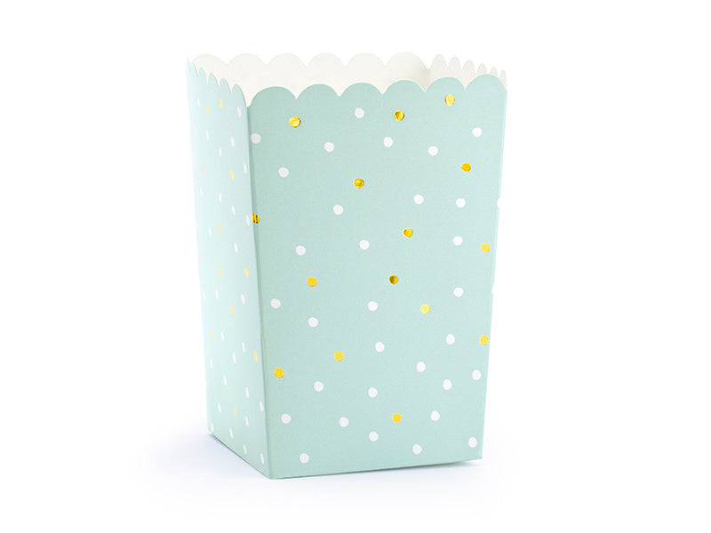 Vassoi per popcorn Verde menta 12,5 cm 6 pezzi