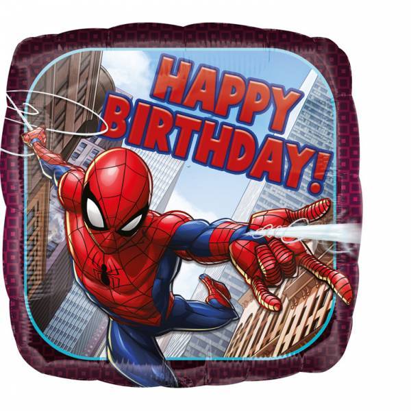 Palloncino ad elio Spiderman Happy Birthday 45cm vuoto