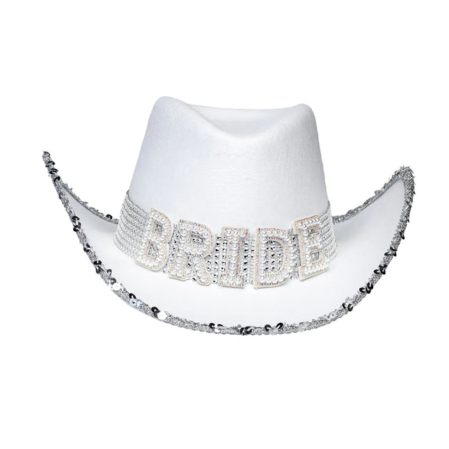 Cappello da Cowboy Sposa Glitter