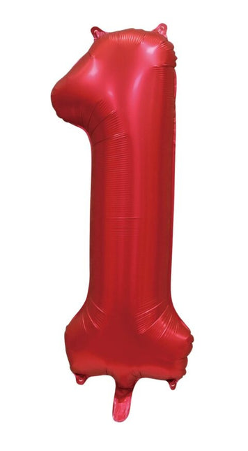 Palloncino a figura rossa 1 anno lucido 86 cm