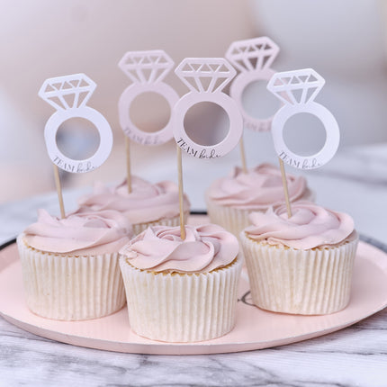 Cupcake Toppers Team Bride 5cm 12pz