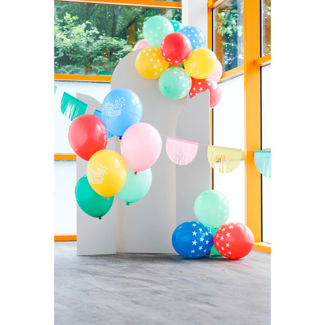 Palloncini colorati a stella 33cm 6pz