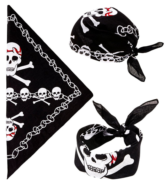 Bandana pirata bianca e nera