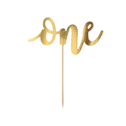 Cake topper 1 Anno Oro 19cm