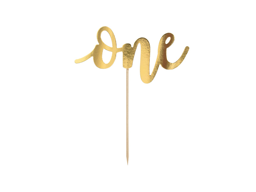 Cake topper 1 Anno Oro 19cm