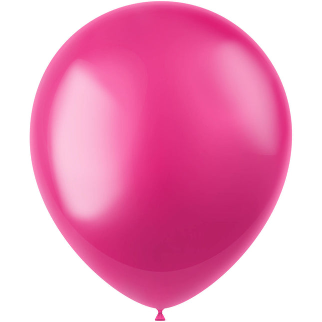 Palloncini fucsia metallizzati rosa fucsia 33cm 50pz