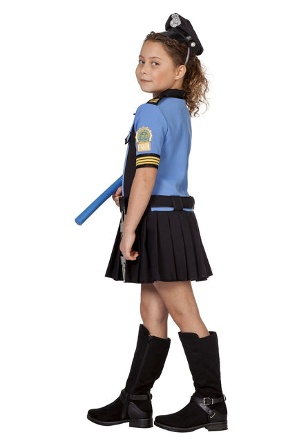 Tuta della polizia ragazza blu