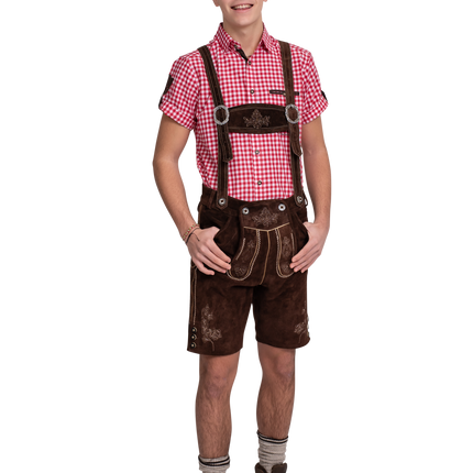 Lederhosen corto marrone