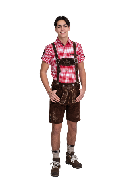 Lederhosen corto marrone