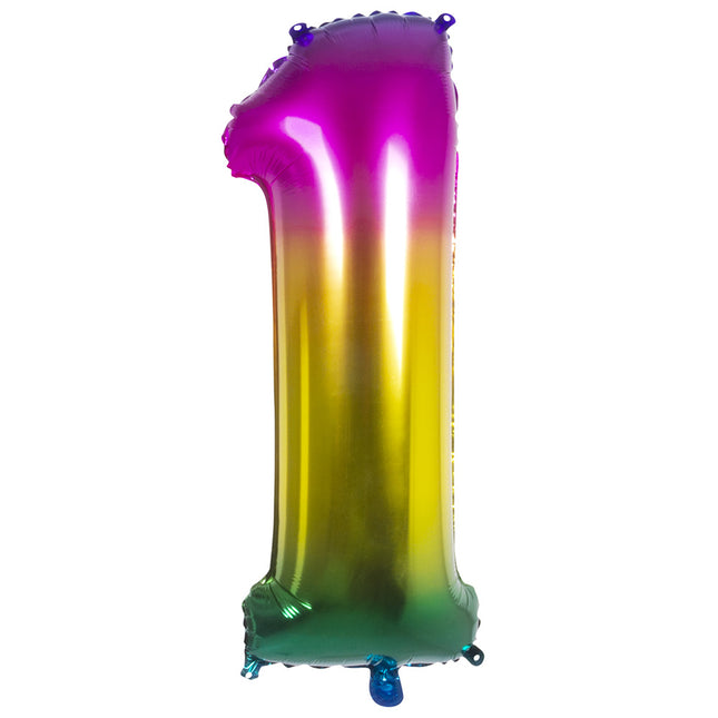 Palloncino con figura arcobaleno 1 anno 86 cm