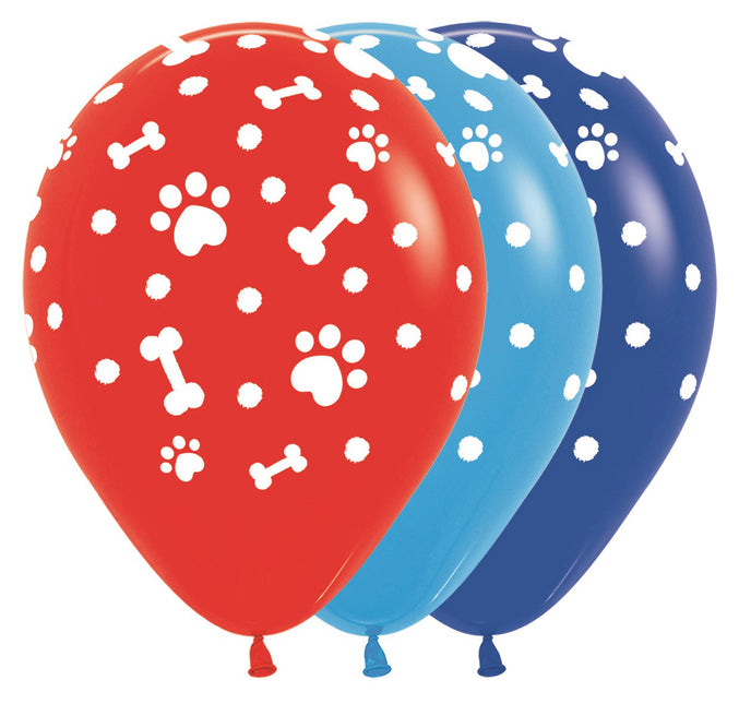 Palloncini Paw Prints Boy Mix 30cm 25pz