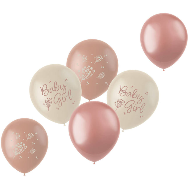 Palloncini nascita Babygirl 33cm 6pz