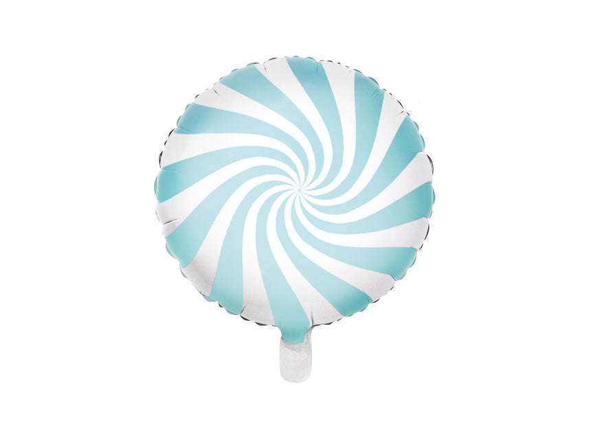 Palloncino ad elio azzurro a spirale 45 cm vuoto