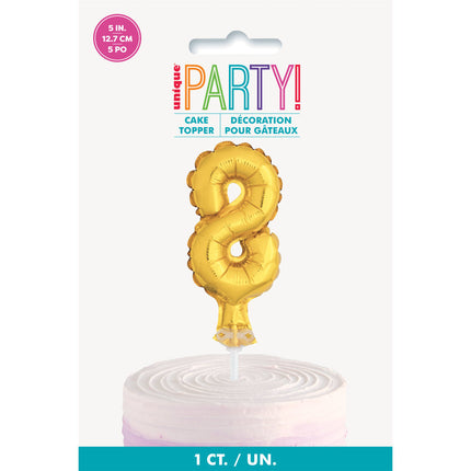 Cake topper Palloncino in foil Figura 8 21cm