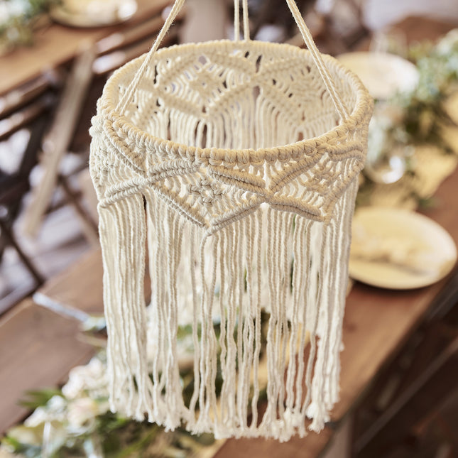 Decorazione da appendere beige Macrame 40 cm