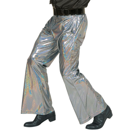 Pantaloni Disco 70S Argento Uomo