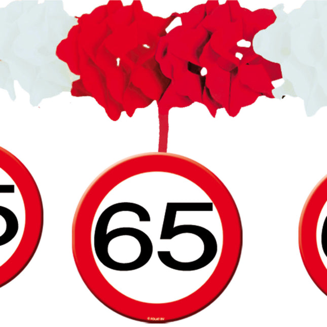 Ghirlanda con ciondolo 65 Years Traffic Sign 4m