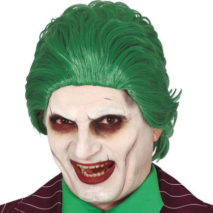 Parrucca di Halloween Joker Clown Verde