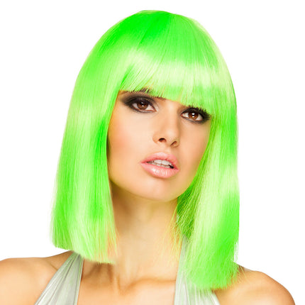 Parrucca Bob lunga verde lime