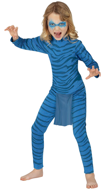 Costume da felino bambino blu