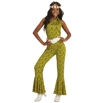 Tuta Disco 70S Verde Donna