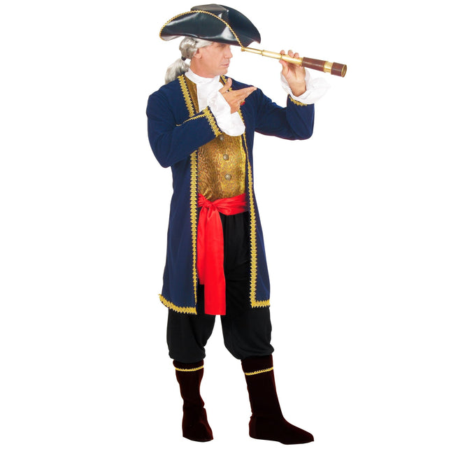 Costume da pirata uomo blu