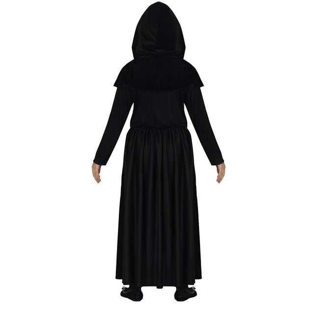 Costume da fantasma di Halloween da ragazza nero