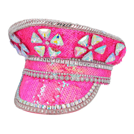 Cappello rosa glitterato