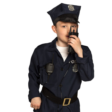 Polizia con walkie-talkie