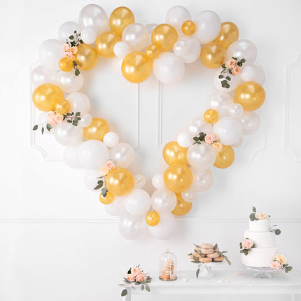 Arco di palloncini cuore bianco 11 pezzi