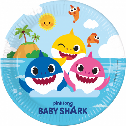 Piatti Baby Shark 23cm 8pz