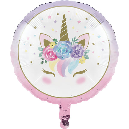 Palloncino ad elio Unicorno vuoto 45 cm