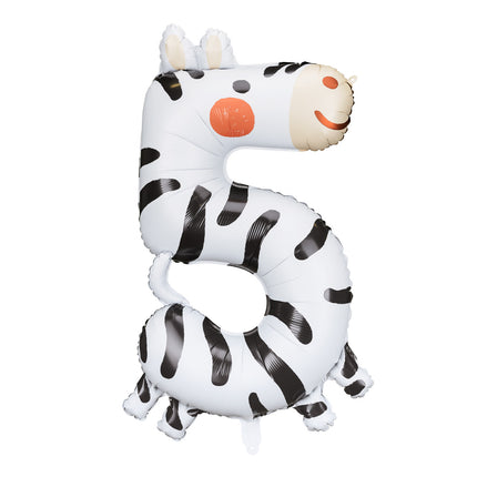 Palloncino ad elio 5 anni Zebra vuoto 81 cm