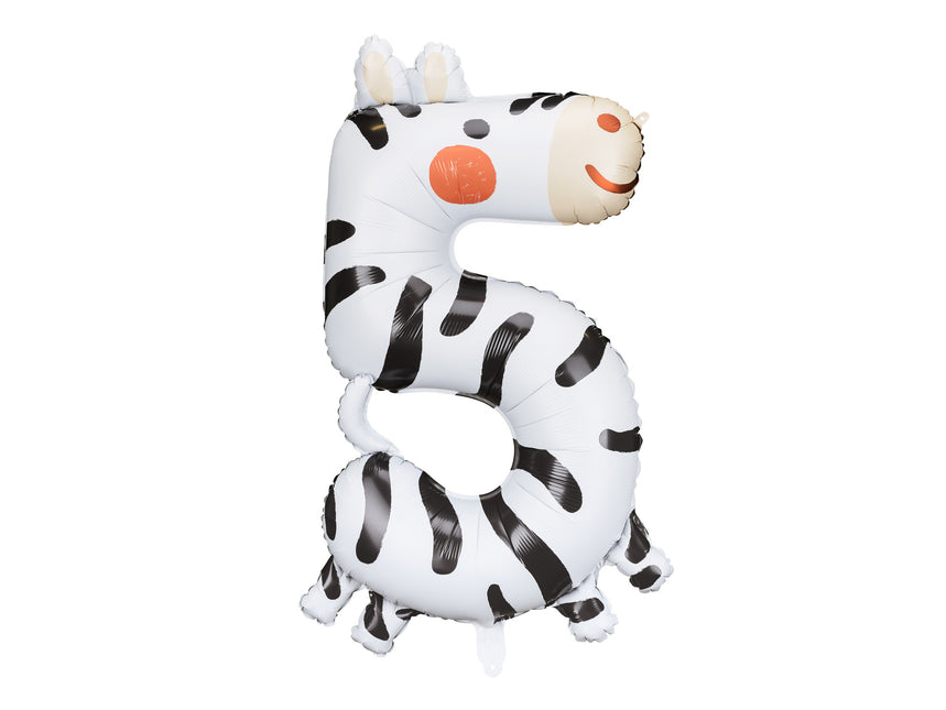 Palloncino ad elio 5 anni Zebra vuoto 81 cm