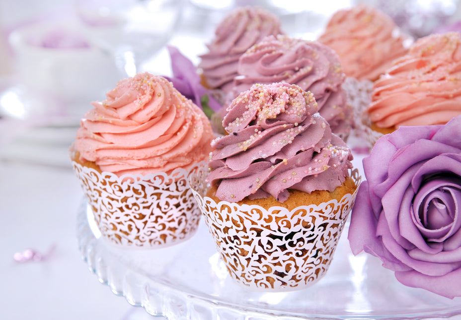 Stampi per cupcake bianchi 8,5 cm 10 pezzi