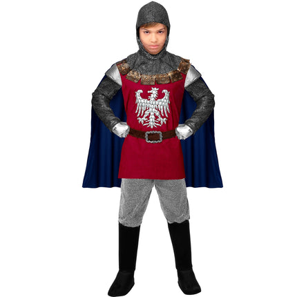 Costume da cavaliere d'argento per ragazzo