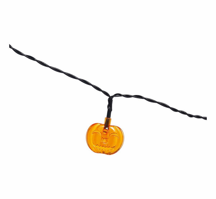 Ghirlanda luminosa di Halloween con zucche a LED 1,55 m