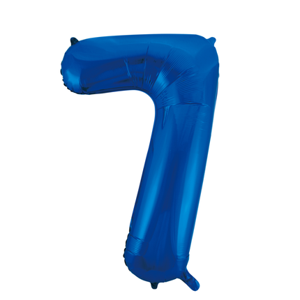 Palloncino in foil Figura 7 Blu XL 86cm vuoto