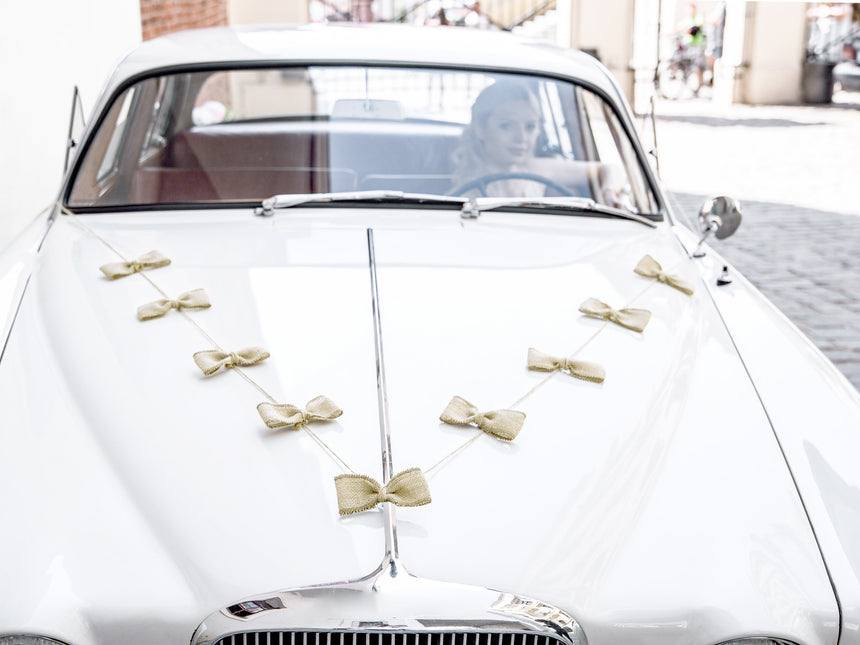 Set di decorazioni per auto fiocchi di biada per matrimoni