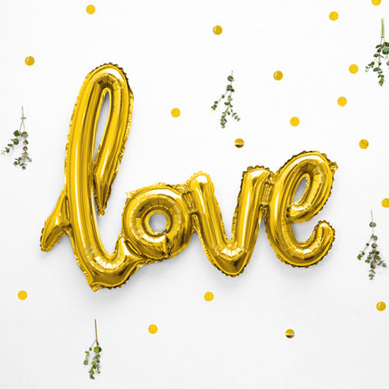 Set di palloncini a forma di lettera Love Oro Vuoto 73cm