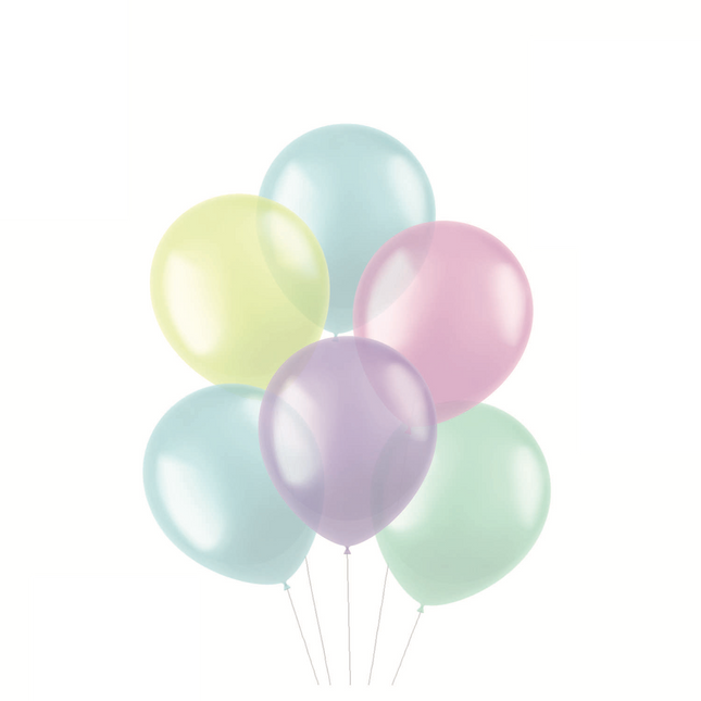 Palloncini colorati traslucidi pastello 33cm 10pz