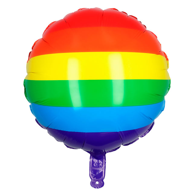 Palloncino ad elio arcobaleno bifacciale vuoto 45 cm