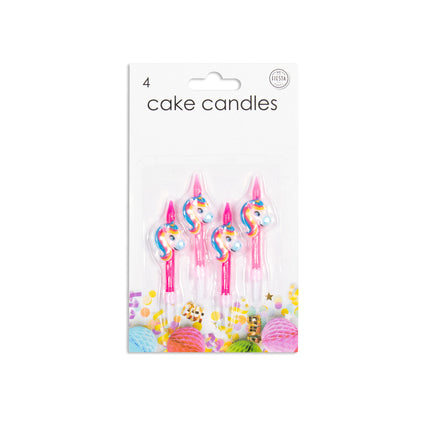 Candele Unicorno 5,9 cm 4 pezzi