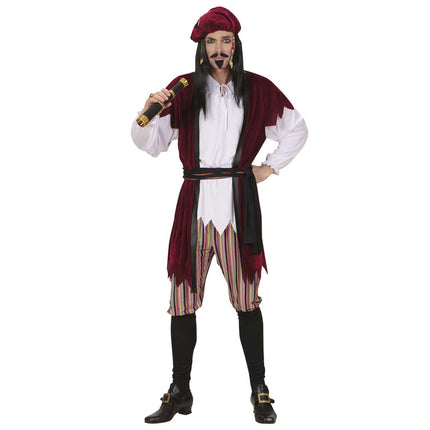 Abito da pirata Bordeaux Red Uomo