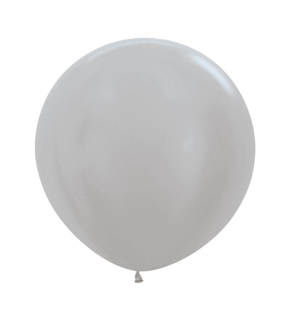 Palloncini argento 61cm 10pz